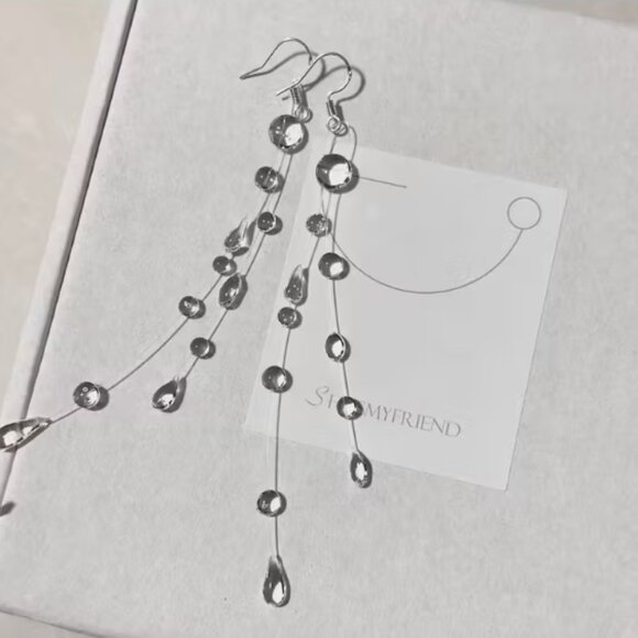 NWT WATER DROP NECKLACE/BRACELET AND EARRING BUNDLE - Picture 11 of 11